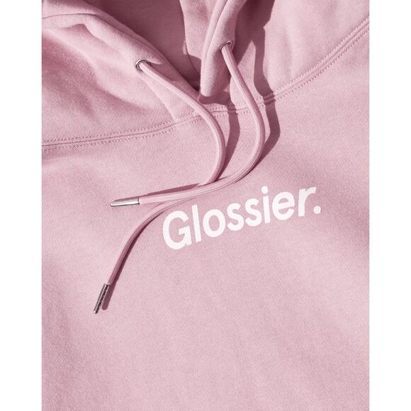 Glossier Original Pink Hoodie Sweatshirt New Size Medium - Picture 3 of 10